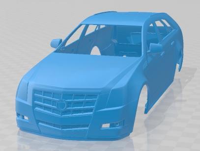 Cadillac CTS Sport Wagon 2010 Printable Body Car