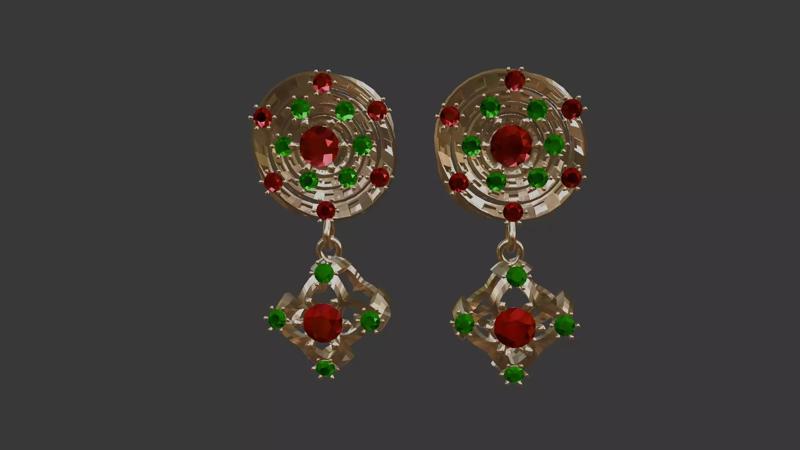 3D Printable Earrings Designs - Fashion Earring-23