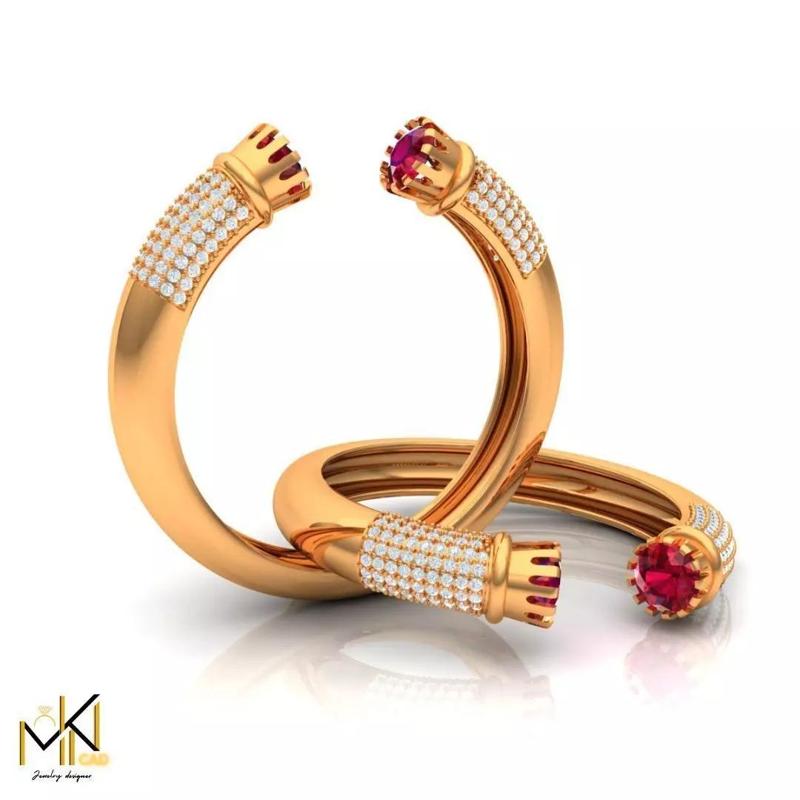 Twin RUBY Bangle