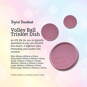 Volley Ball Trinket Dish STL File - Digital Download -6 Sizes- Homeware, Boho Modern Design