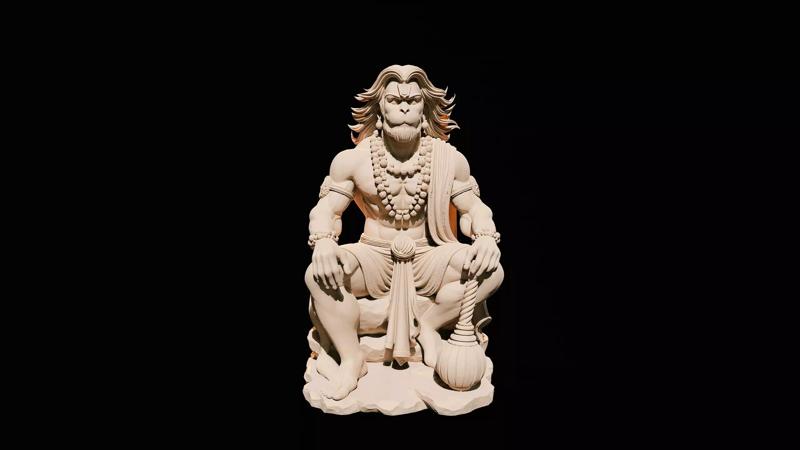 Lord Hanuman Ultra Detailed Premium 3D Printable Resin Model STL