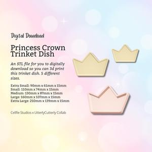 Princess Crown Trinket Dish STL File - Digital Download -5 Sizes- Homeware, Boho Modern Design