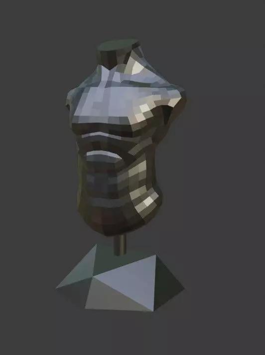 low poly man body