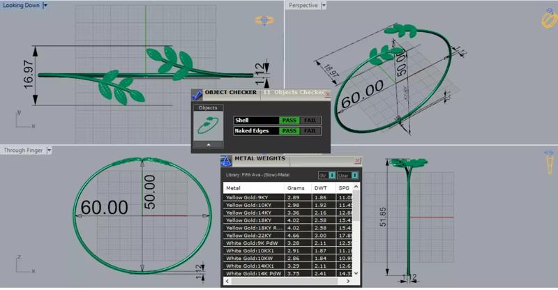 Gold Leaf Bangle stl 3dm Bracelet Model bg0048