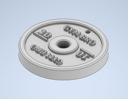 Disc weighs 10KG - key ring