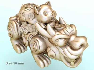 Pixiu pig Bracelet - Unicorn  bracelet - Size 10 mm