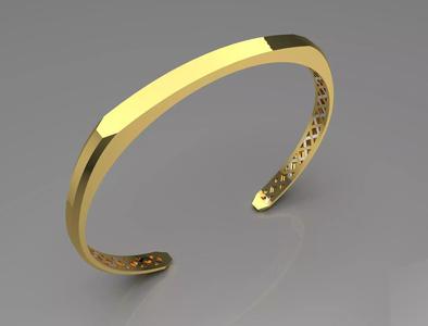 Hexagonal cuff bracelet model bg0021