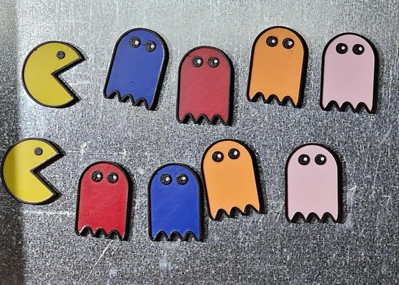PACMAN AND GHOSTS FRIDGE MAGNETS