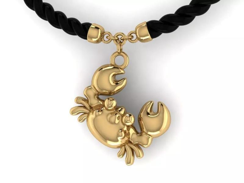 crab pendant charm