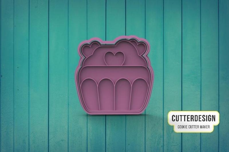 Love Cupcake Cookie Cutter