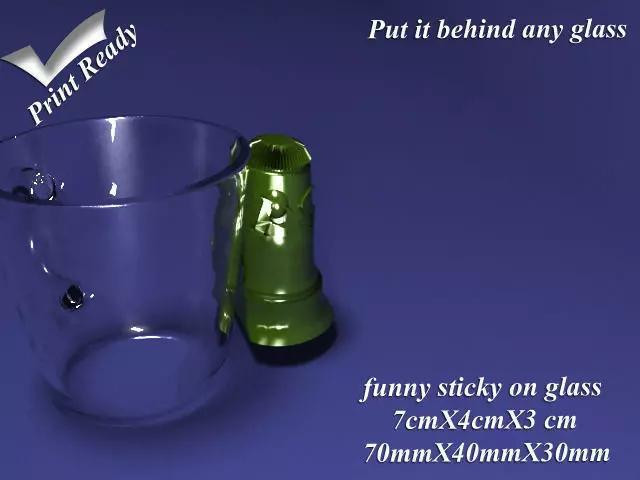 Funny Sticky on Glass