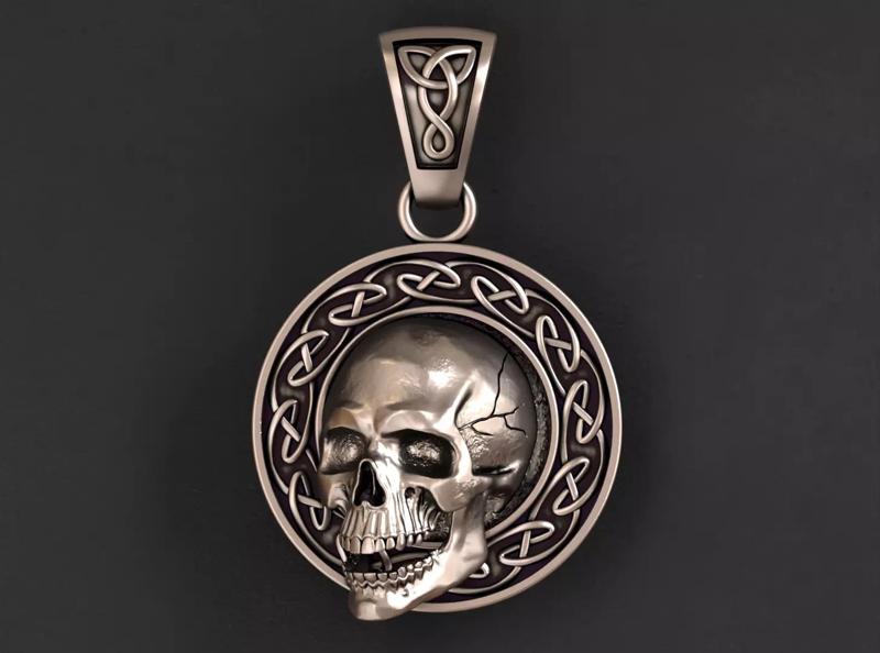 Celtic skull pendant