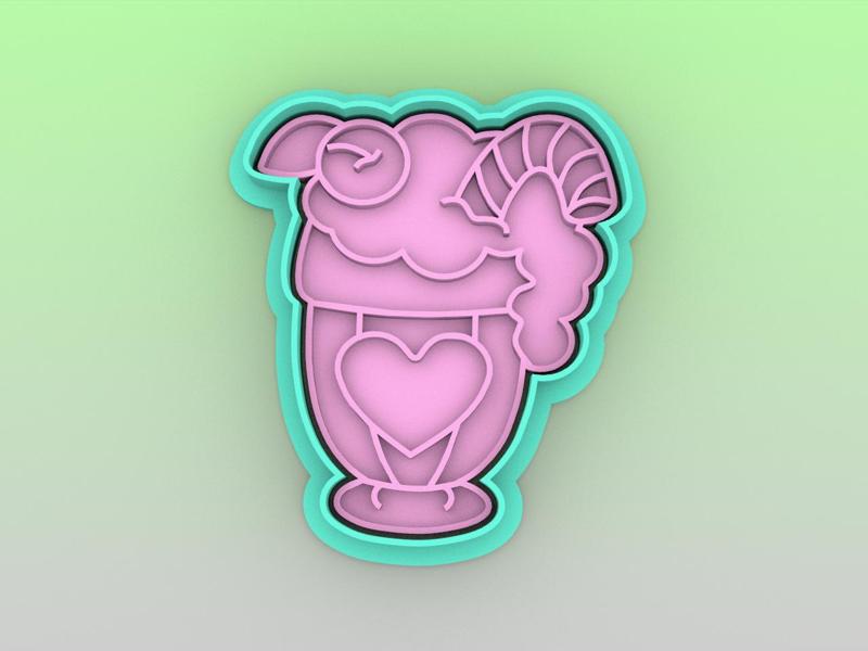 COOKIE CUTTER ICE CREAM CUP COOKIE CUTTER-COOKIE CUTTER ICE CREAM CUP