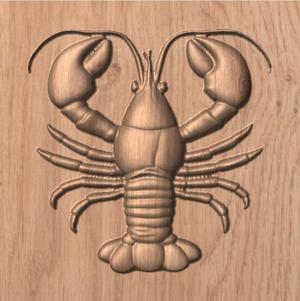 Lobster – CNC Relief STL (Wood Carving Model)