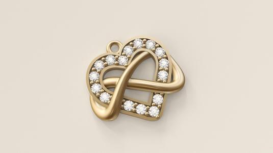 Infinite Heart Pendant (3D Printable Model)