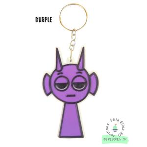 Durple Sprunki keychain