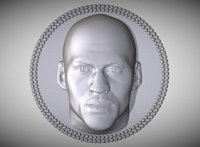 Michael Jordan medallion pendant 3D printing ready