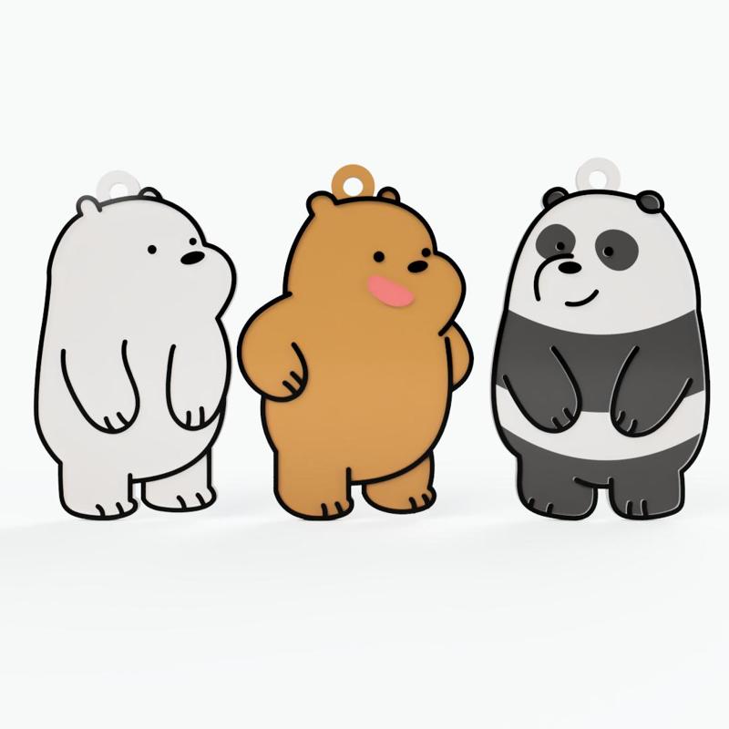 We bare bears - outrageous bears keychains