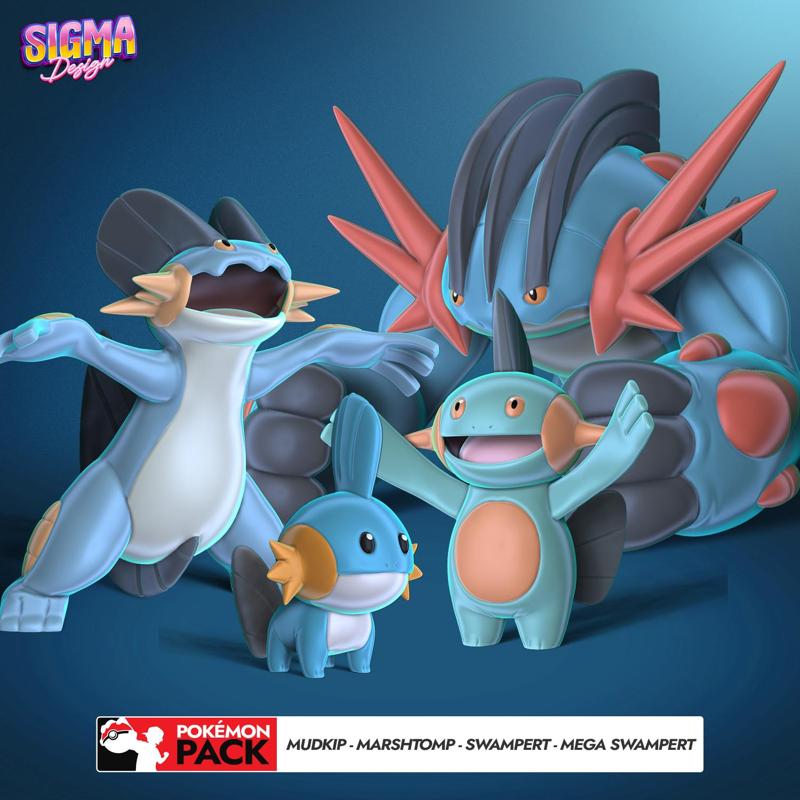 pack - mudkip marshtomp swampert mega swampert