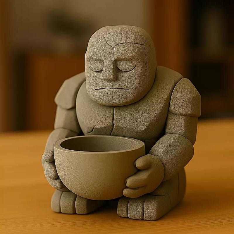 Flower Bowl Planter Golem