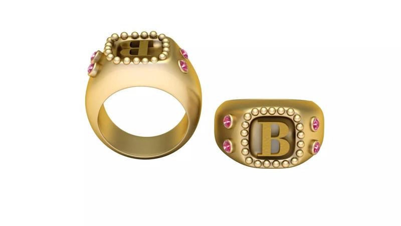 B ALPHABET PENDANT 3D PRINTABLE MODEL