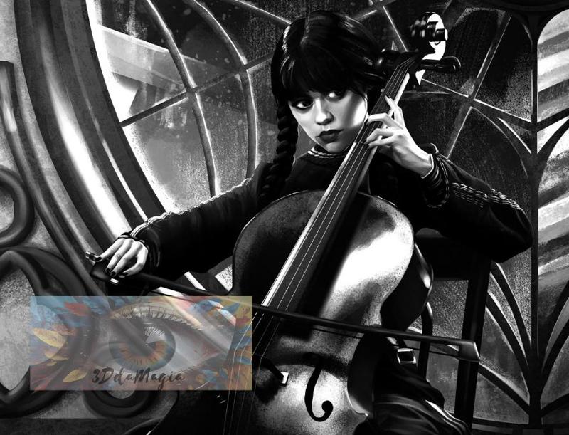 Merlina, Wednesday litofania alta resolucion