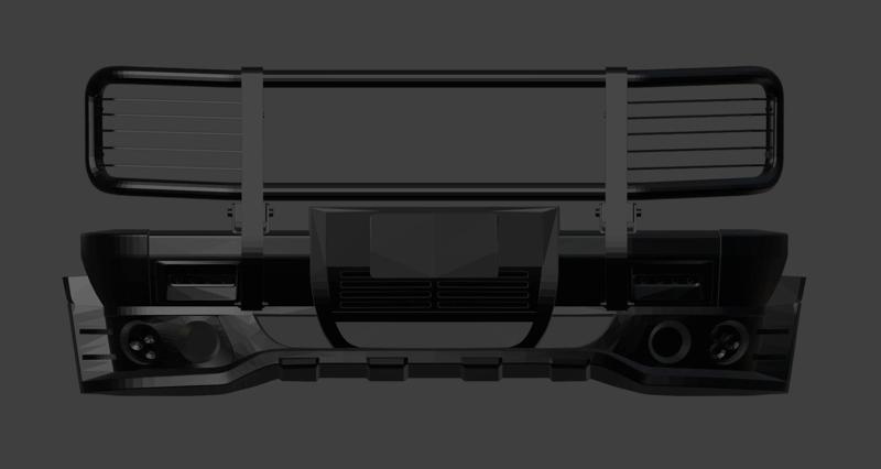 RC CAR BULL BAR BUMPER 046 1/10 3D PRINT STL