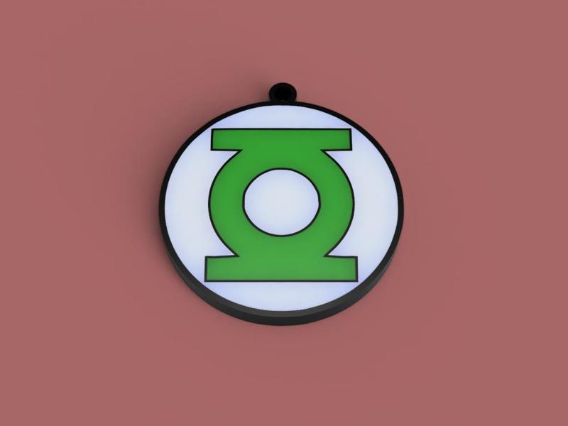 Green Lantern Multi Color Keyring