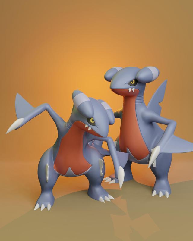 Pokemon - Gabite with 2 different poses