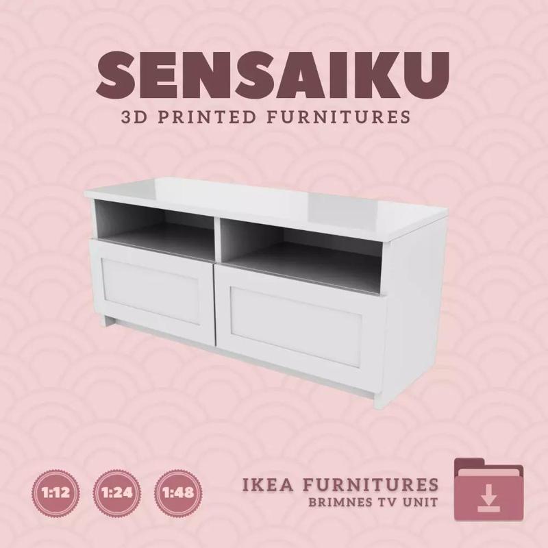 BRIMNES TV Unit for Miniature Dollhouse IKEA 3D Print