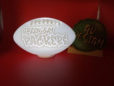 Green Bay Packers GRAFFITI FOOTBALL LIGHT