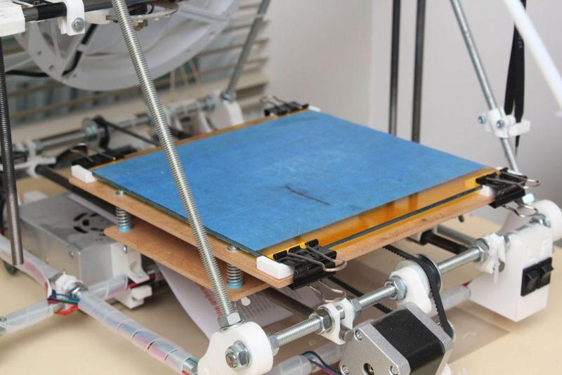 Printer bed glass sheet holder 