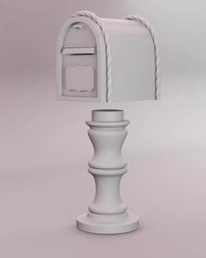Vintage Mailbox on Pedestal Stand