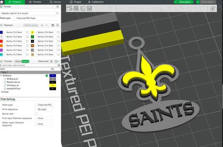 NFL New Orleans Saints Keychan Shield Printable and Renderable