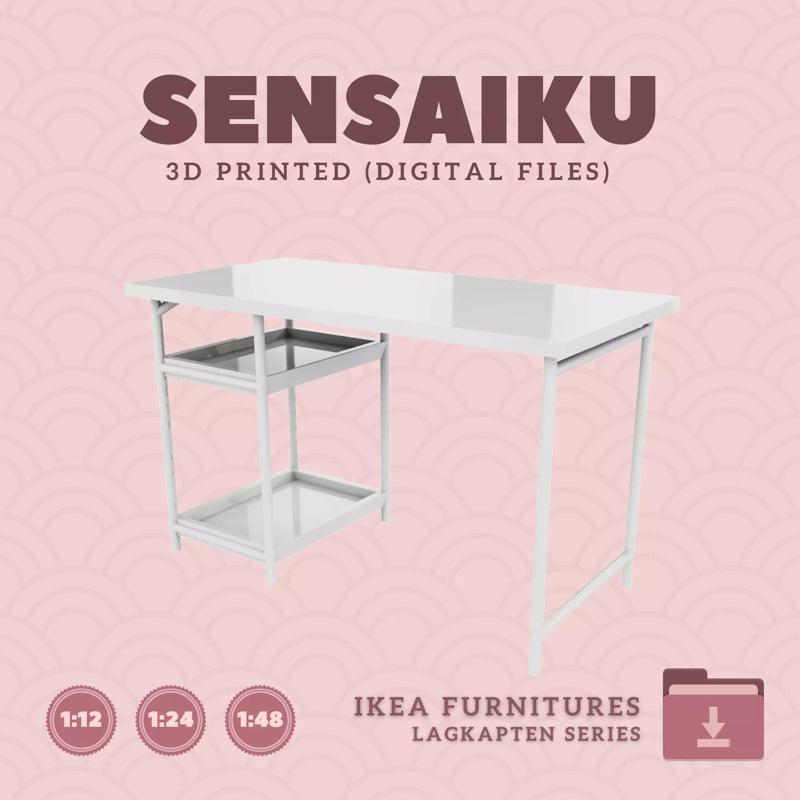 7 LAGKAPTEN  SPAND Desk V2 47 In for Dollhouse - IKEA - 3D Print