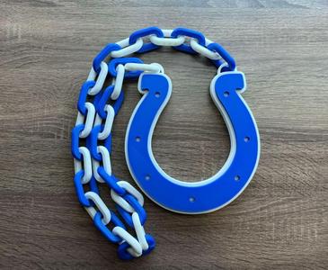Indianapolis Colts Logo Oversized Necklace, Pendant Chain