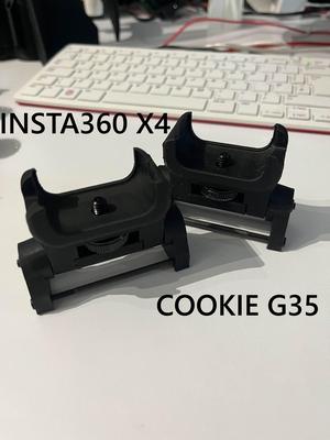 Insta360 X3/X4 Helmet Mount for Cookie G35(or other) Skydiving Helmet (Cut-Away Compatible)