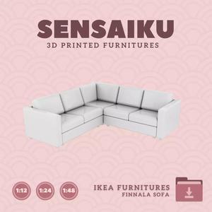 FINNALA 4 Seat Corner Sofa for Dollhouse IKEA 3D Print