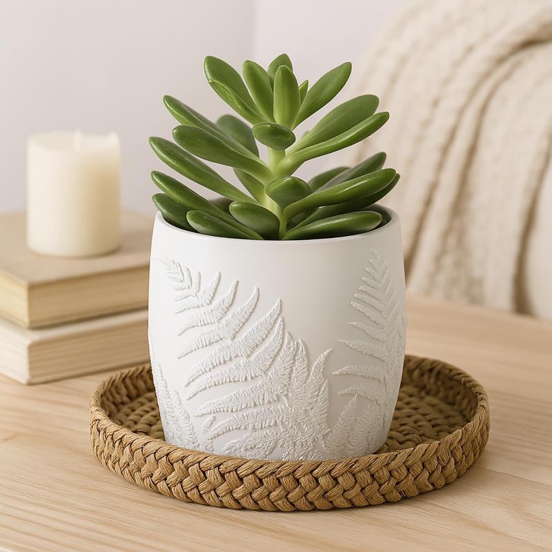 Fern Plant Pot No Supports – Nature Leaf Planter STL