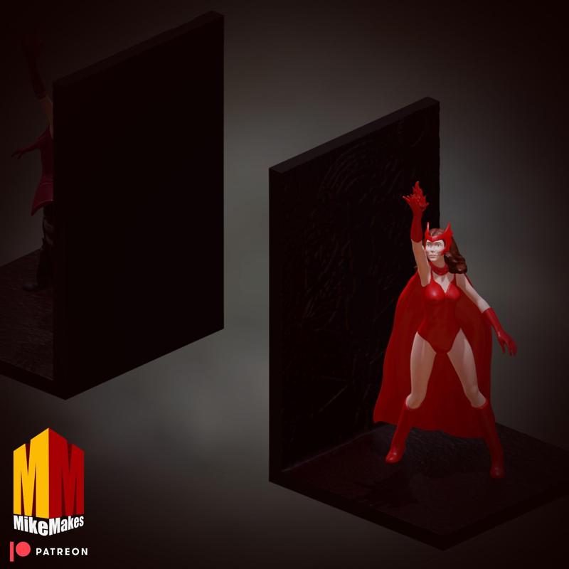 Scarlet Witch Bookends STL