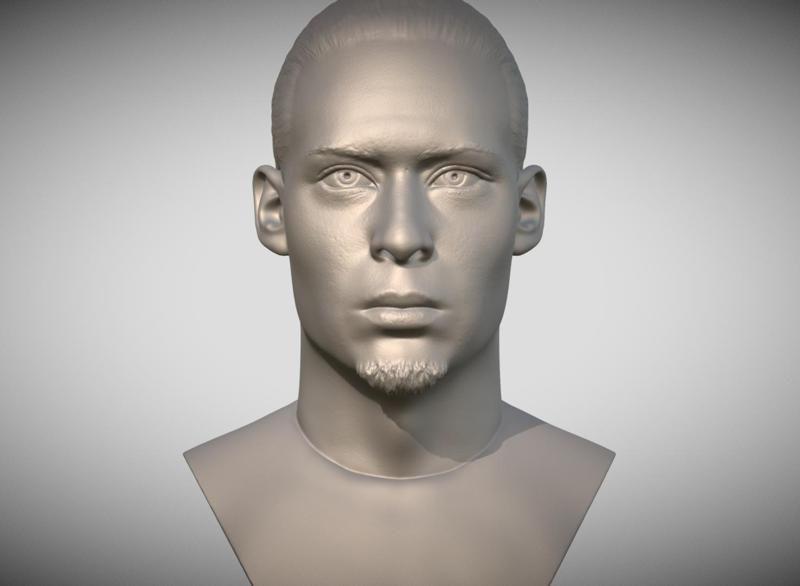 Virgil Van Dijk bust for 3D printing