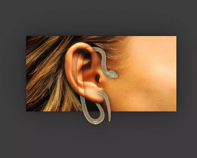 Ear Cuff Earrings Snake