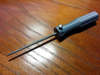 Needle file handle for 3mm needle file.