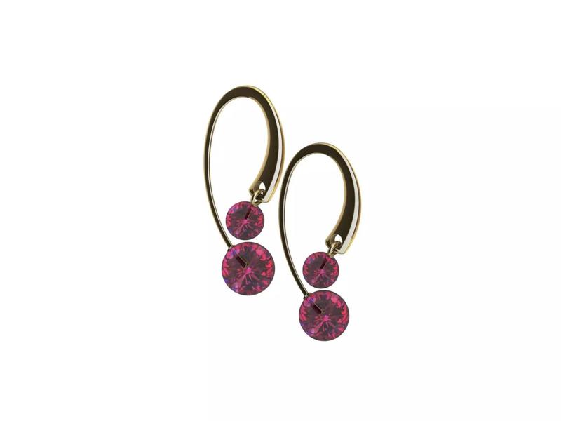 contemporary cherryfruit earwire earrings