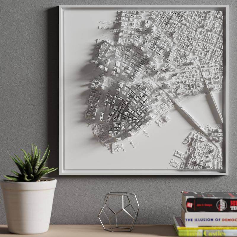 3D MODEL OF NEW YORK, MANHATTAN, DOWNTOWN