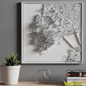 3D MODEL OF NEW YORK, MANHATTAN, DOWNTOWN