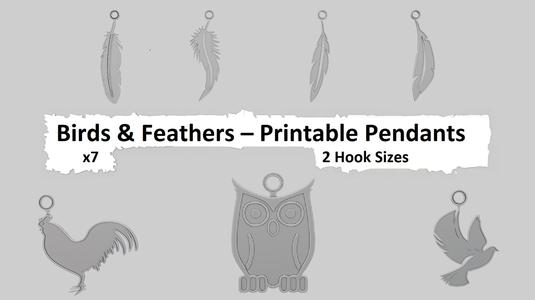 🐦 Creatures (Birds) – 3D Printable Pendant Collection