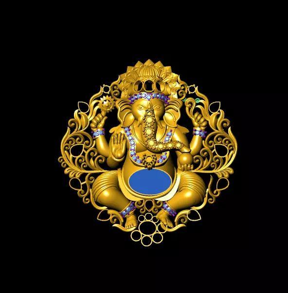 ganesh locket pendent gold ornament jewelry dollar