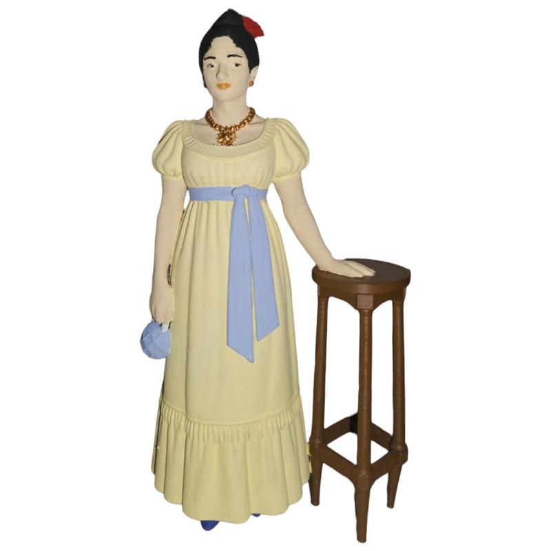 Figure of Luisa Cáceres De Arismendi Venezuelan Heroine