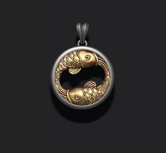 Horoscope Pisces fish pendant